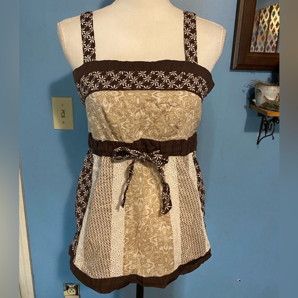 Dressbarn, Patchwork, BoHo, Tank Top